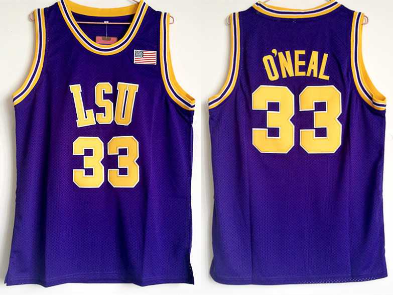 LSU Tigers #33 Shaquille O'Neal Purple College Basketball Jersey,We sell and wholesale LSU Tigers #33 Shaquille O'Neal Purple College Basketball Jersey on line form chian!